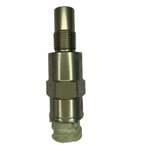 kit4338 1 Metal high-pressure hydraulic valve fitting with threaded top and bottom, shown against a white background (watermark Tavido.com).